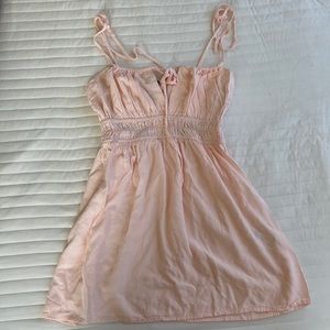 Forever 21 light pink linen sundress